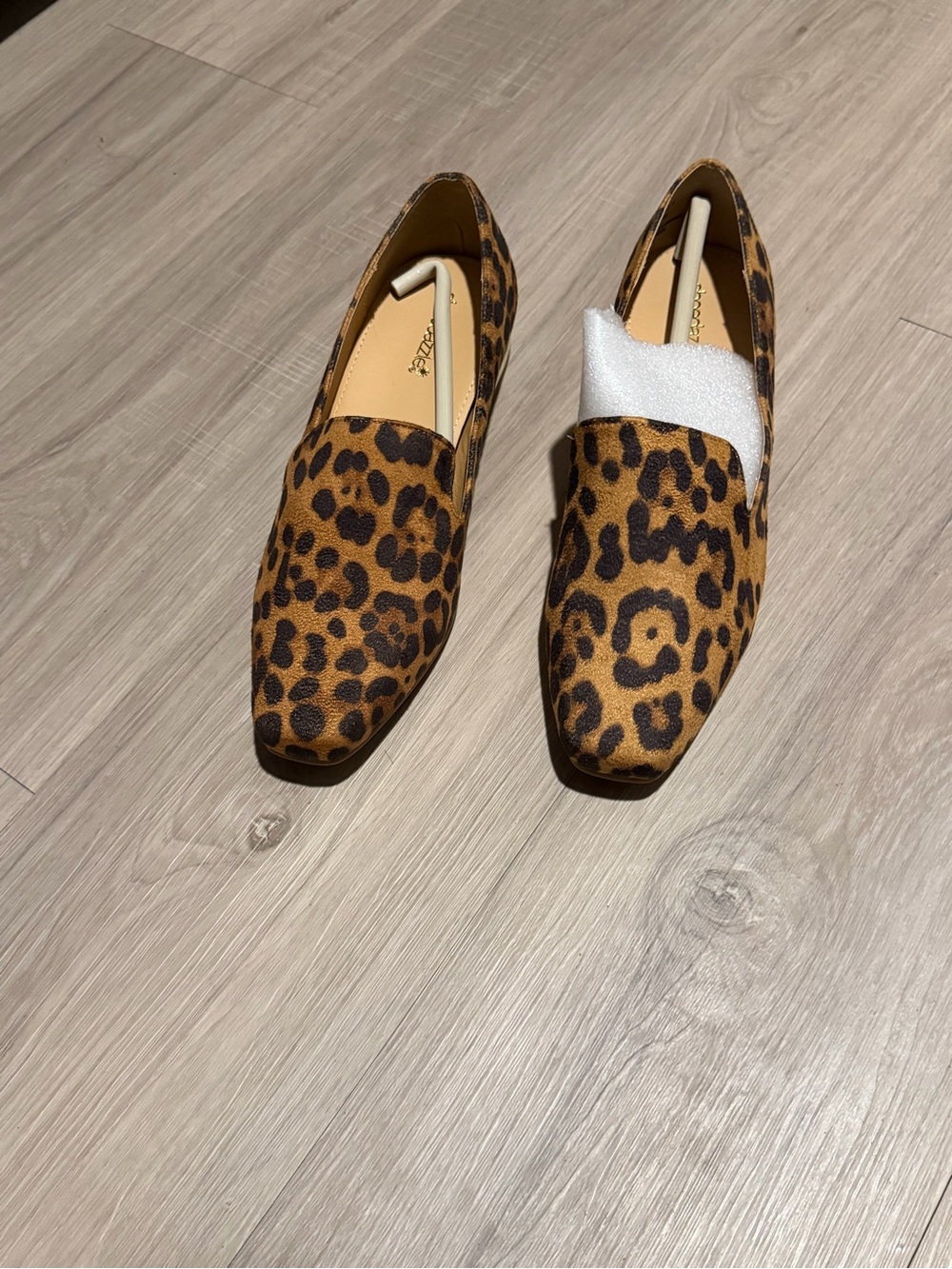 Shoedazzle Leopard Print Women’s Slip-On Loafers - Brown/Black